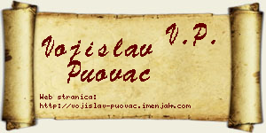 Vojislav Puovac vizit kartica